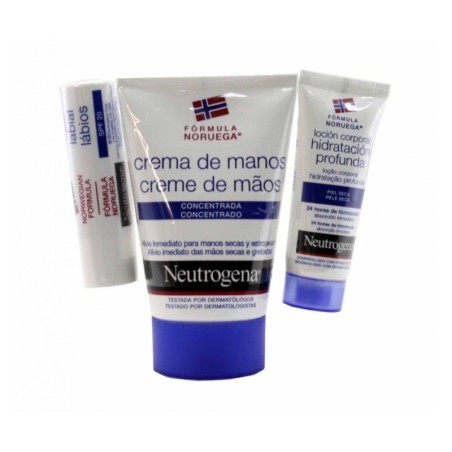 Neutrogena Pack Crema de Manos + Loción Corporal + Stick Labios Spf20