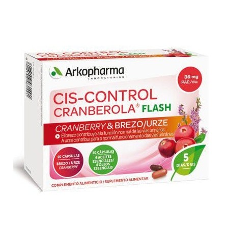 Arkopharma Cis-Control Cranberola Flash 20 Cápsulas