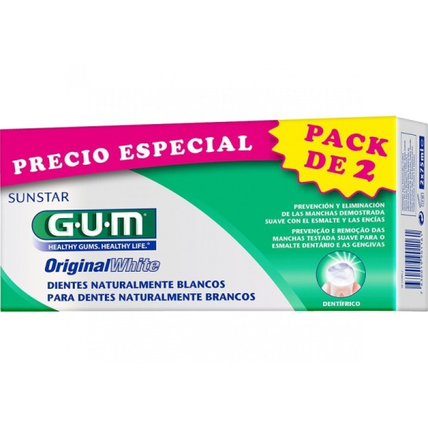 Gum Original White Pasta de Dientes Blanqueadora Duplo 2 x 75ml