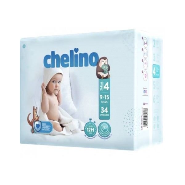 Chelino Love Pañal Talla 4 9-15 Kg 34uds