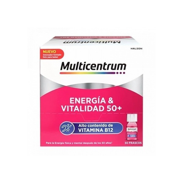 Multicentrum Energía & Vitalidad 50+ 30 Frascos Sabor Frambuesa 7 ml