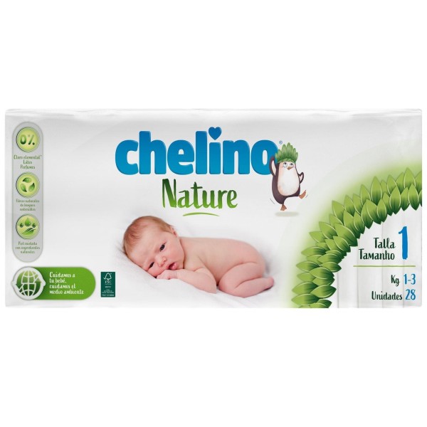 Chelino Nature Pañales Talla-1 28uds