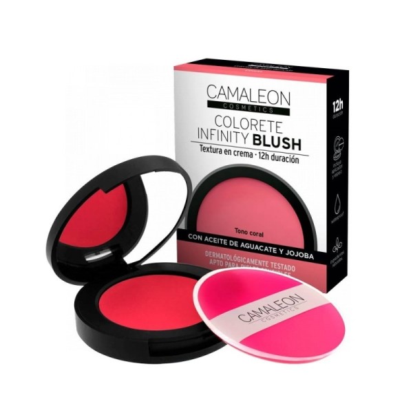 Camaleon Cosmetics Infinity Blush Colorete Crema Color Coral 4g