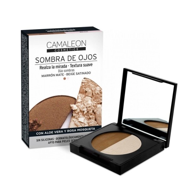 Camaleon Cosmetics Sombra de Ojos Marrón y Beige 2x2,3g