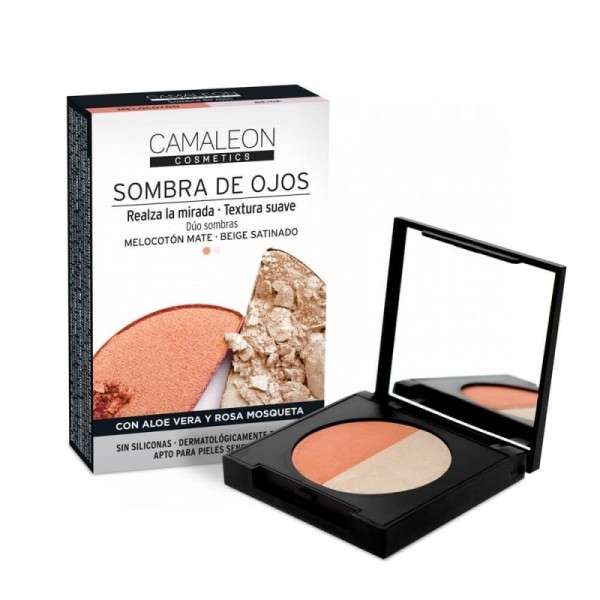 Camaleon Cosmetics Sombra de Ojos Melocotón y Beige 2x2,3g