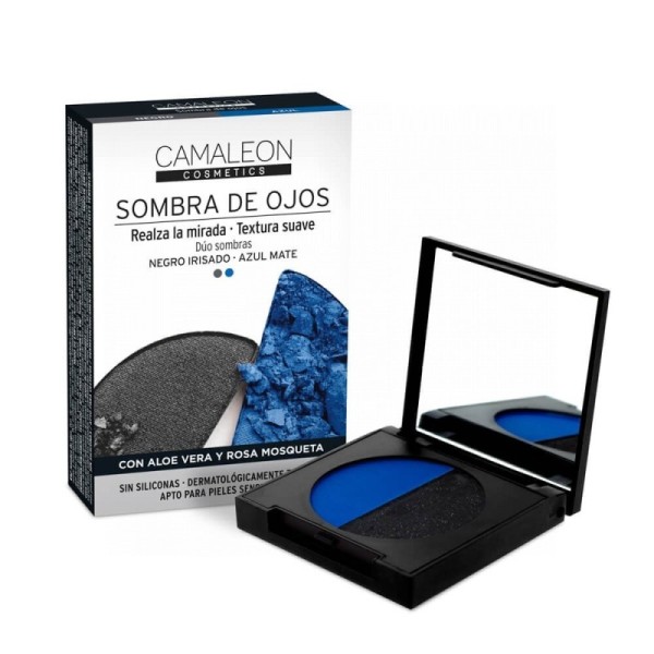 Camaleon Cosmetics Sombra de Ojos Azul y Negro 2x2,3g