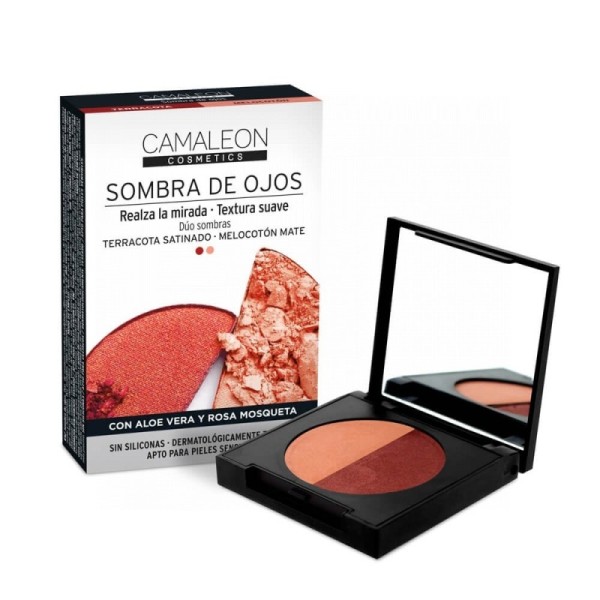 Camaleon Cosmetics Sombra de Ojos Terracota y Melocotón 2x2,3g