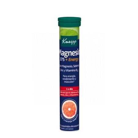Kneipp Magnesio 375 Energy Sabor Naranja Sanguina 15 Comprimidos Efervescentes