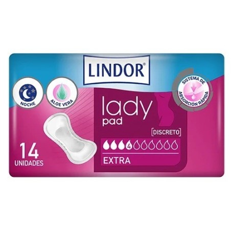 Lindor Lady Pad Extra 4 gotas 14 ud